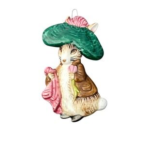 Vintage 1982 Beatrix Potter Benjamin Bunny Schmid Japan Ornament‎ Figurine